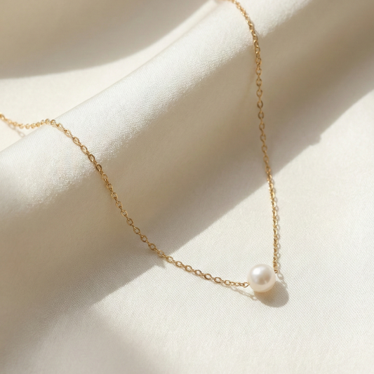 Ivy Small Single Round Pearl Necklace