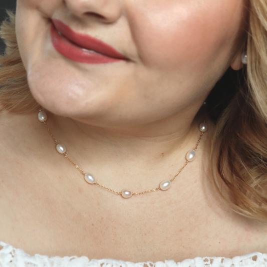 Maria Pearl Chain Necklace
