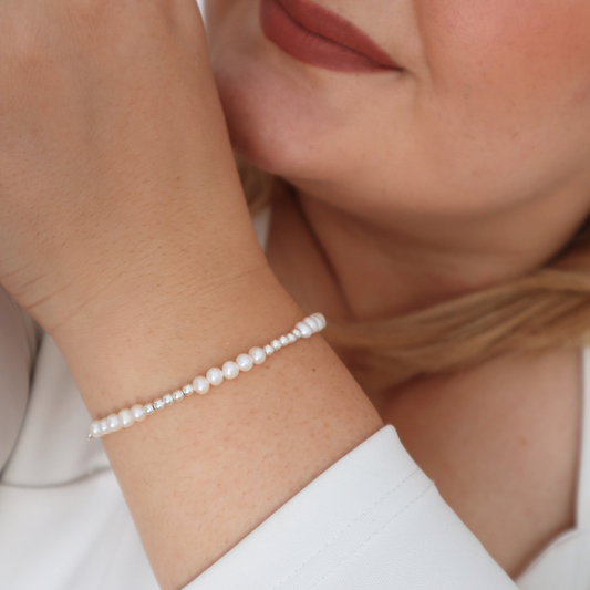 Elodie Pearl and Beads Cluster Bracelet