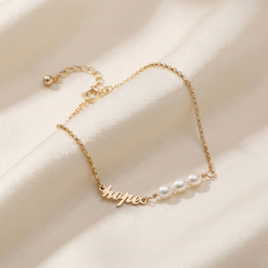 Hope Three Pearl Bracelet