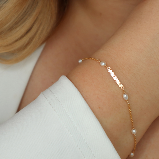 Mama Pearl Chain Bracelet