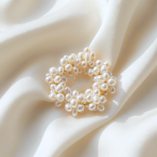 Blossom Wreath Pearl Brooch