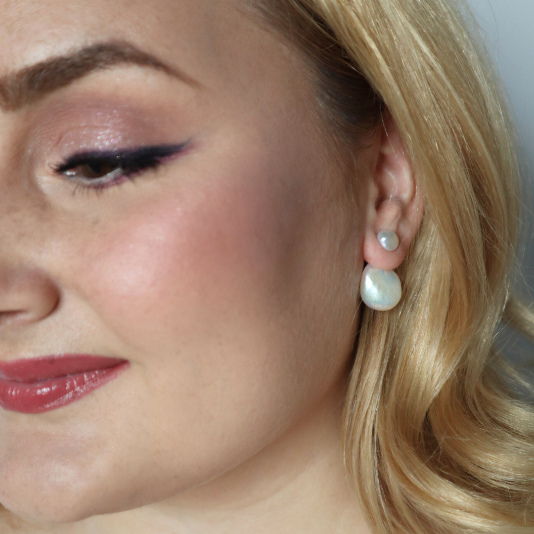 Seraphine 3 in 1 Convertible Baroque Pearl Drop Earrings