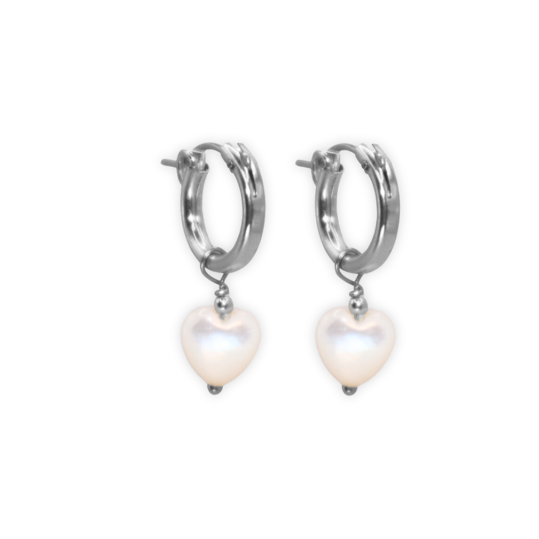 Selene Heart Hoop Earrings