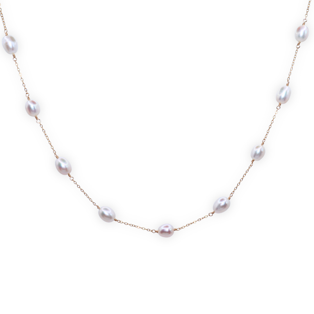 Maria Pearl Chain Necklace