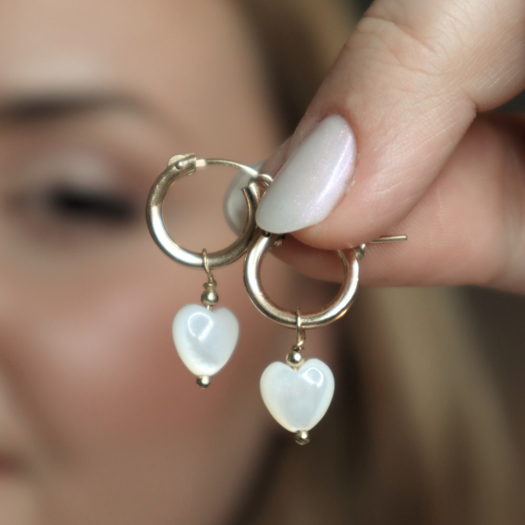 Lorelai Heart Hoop Earrings