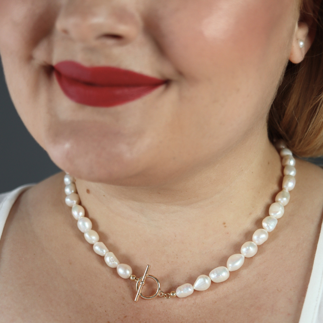 Myra Convertible Baroque Pearl Necklace with Detachable Key Charm
