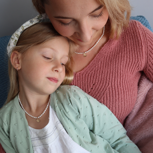 Mother & Daughter Matching Pearl Necklace Set – Personalised, 3 Styles to Choose From