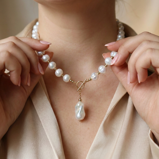 Seraphine Baroque Pearl Charm with Clasp
