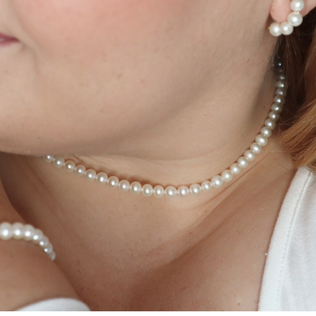 Catherine Classic Round Pearl Necklace