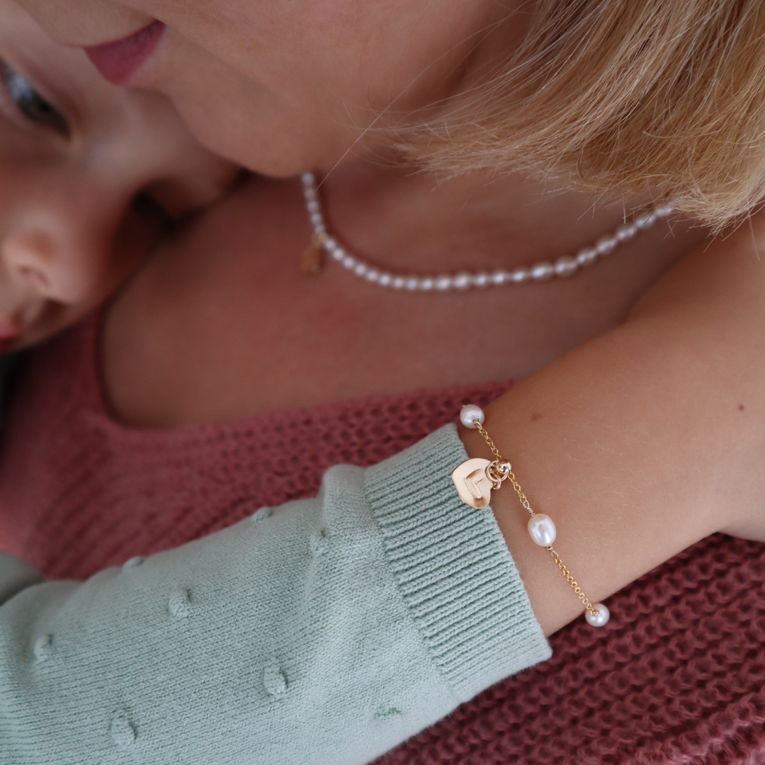 Mother & Daughter Matching Pearl Bracelet Set – Personalised, 3 Styles to Choose From