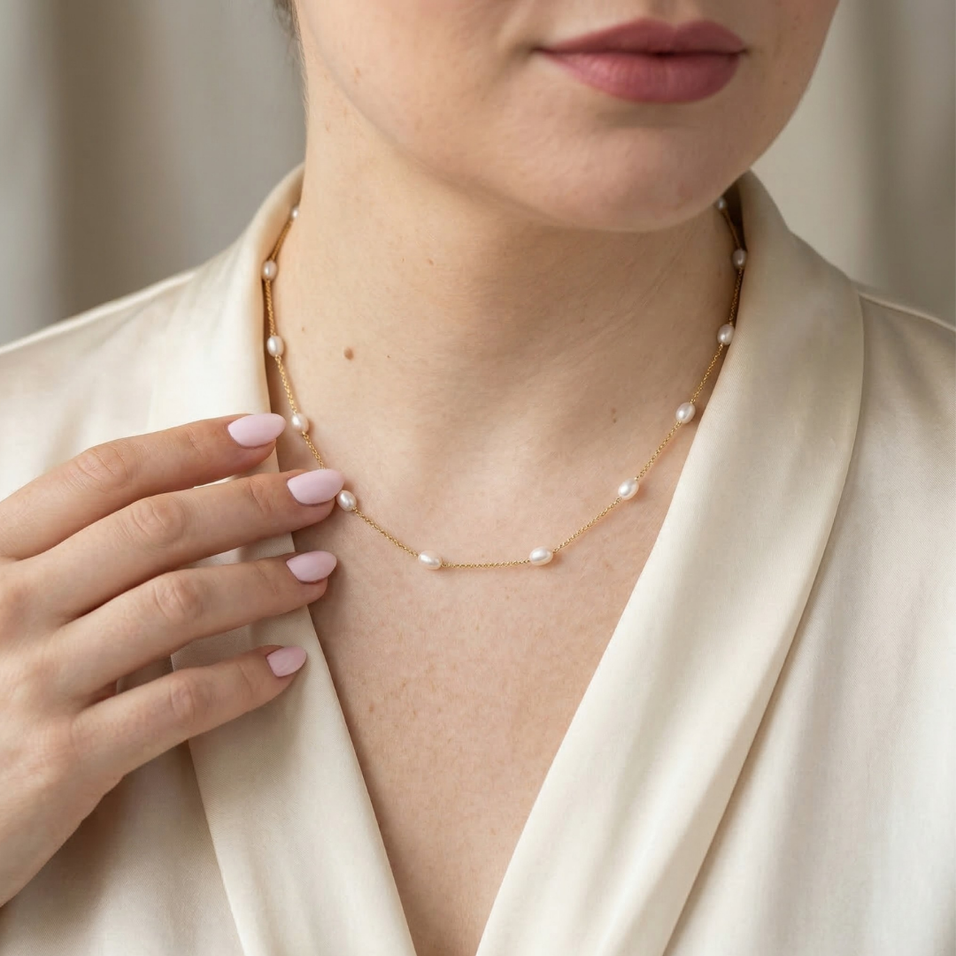 Ella Pearl Chain Necklace