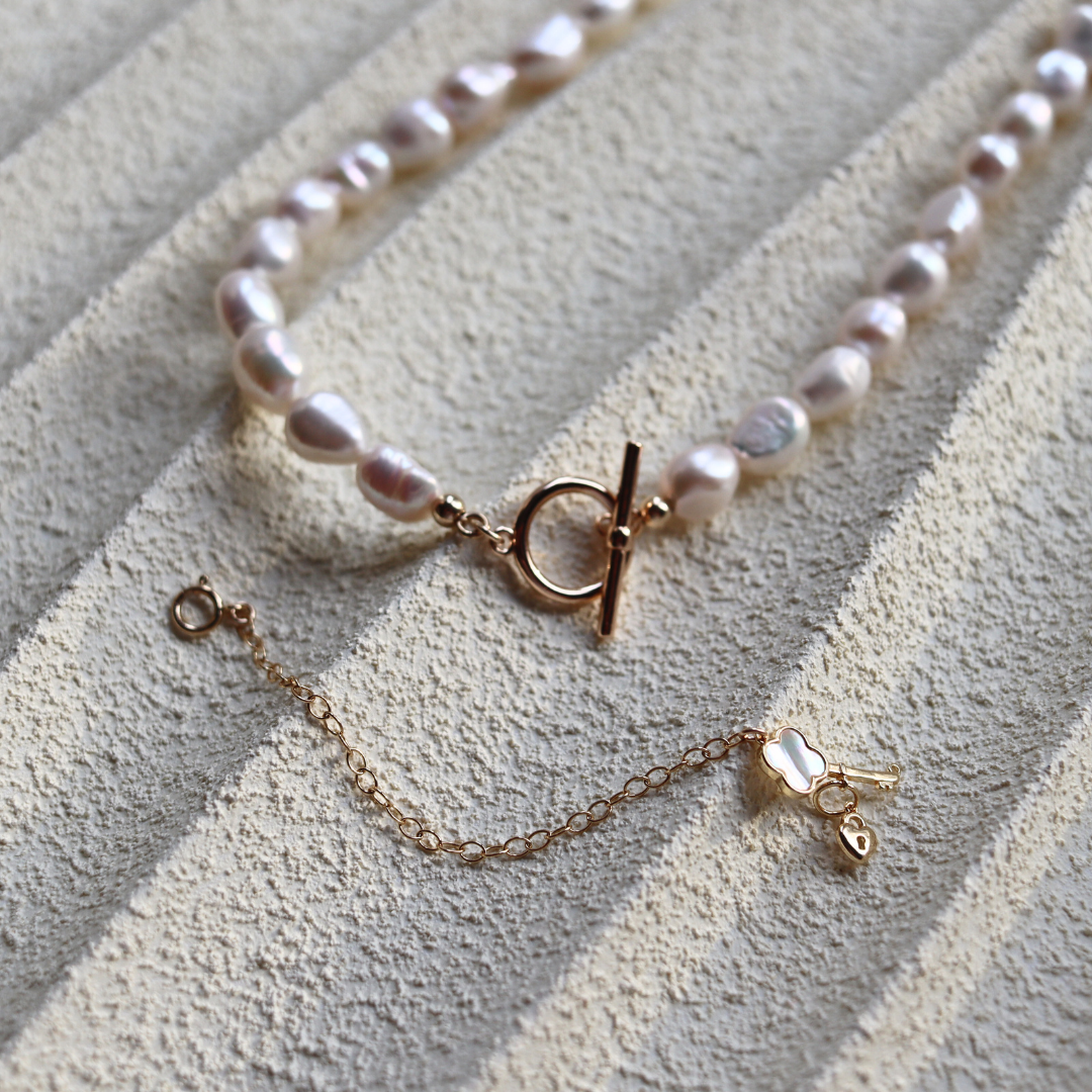 Myra Convertible Baroque Pearl Necklace with Detachable Key Charm