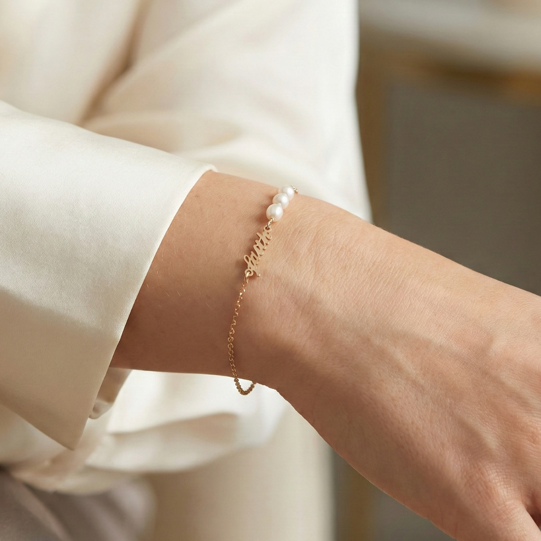 Faith Three Pearl Bracelet