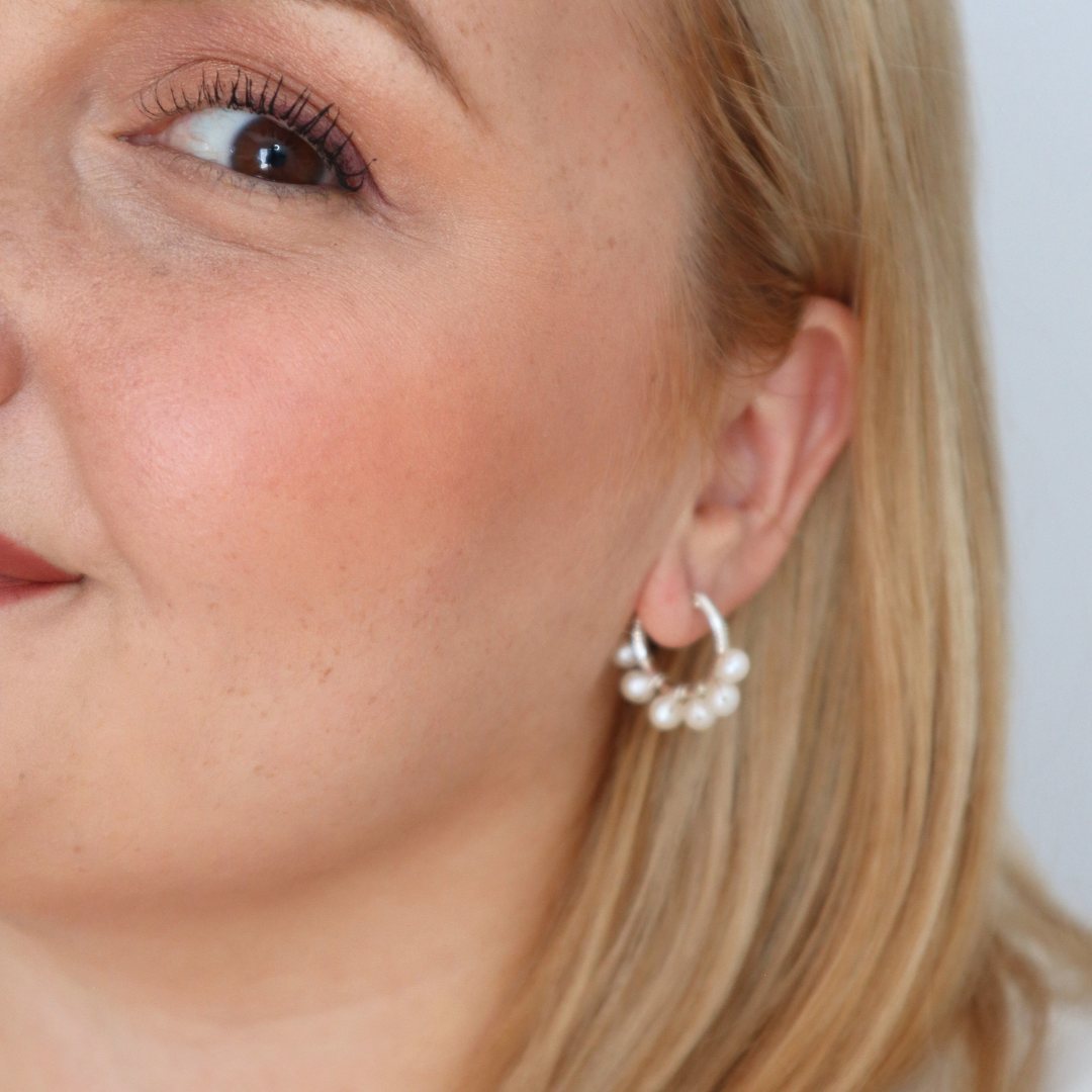 Estelle Pearl Wrap Hoops