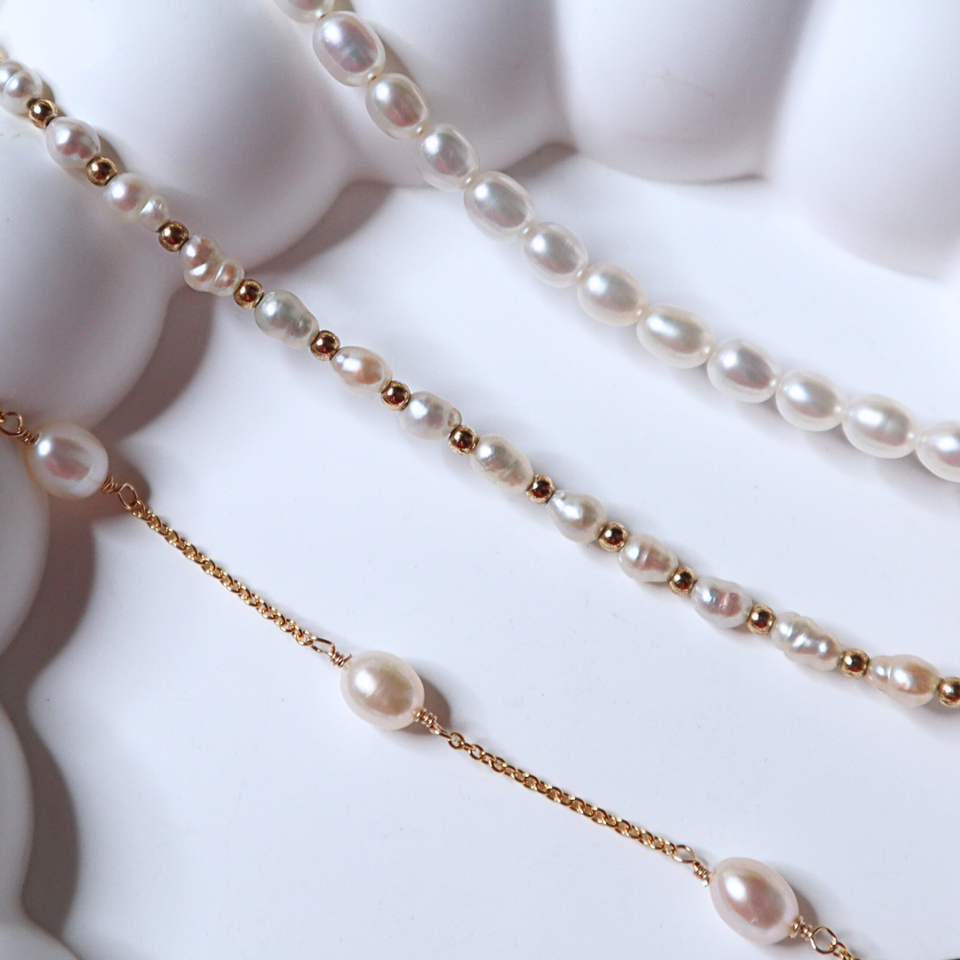 Mother & Daughter Matching Pearl Necklace Set – Personalised, 3 Styles to Choose From