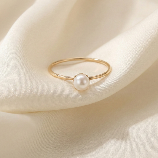 Ariel Round Pearl Ring