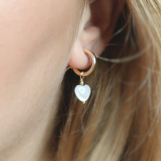 Selene Heart Hoop Earrings