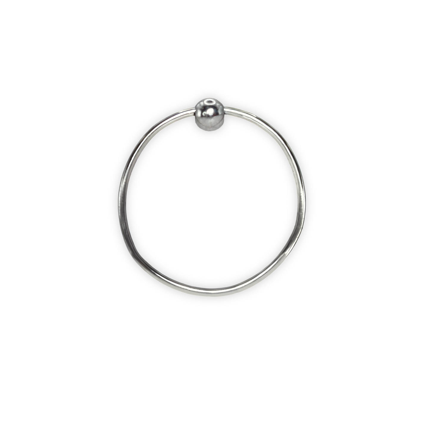 A stunning silver ring with a charming small ball, radiating opulence and grace in its minimalist design.