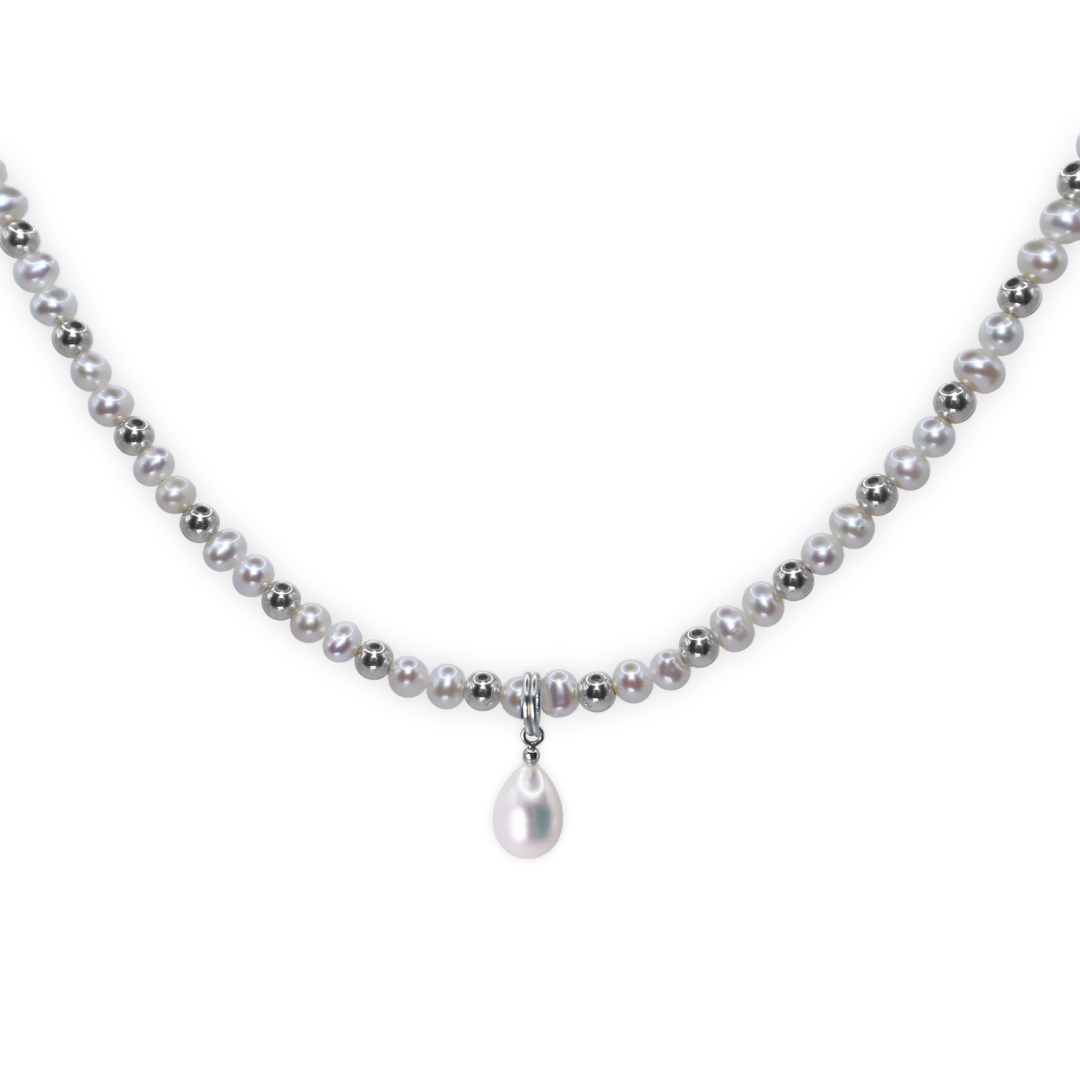 Design Your Pearl Necklace - Sterling Silver