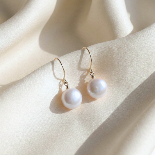 Maya Coin Pearl Earrings