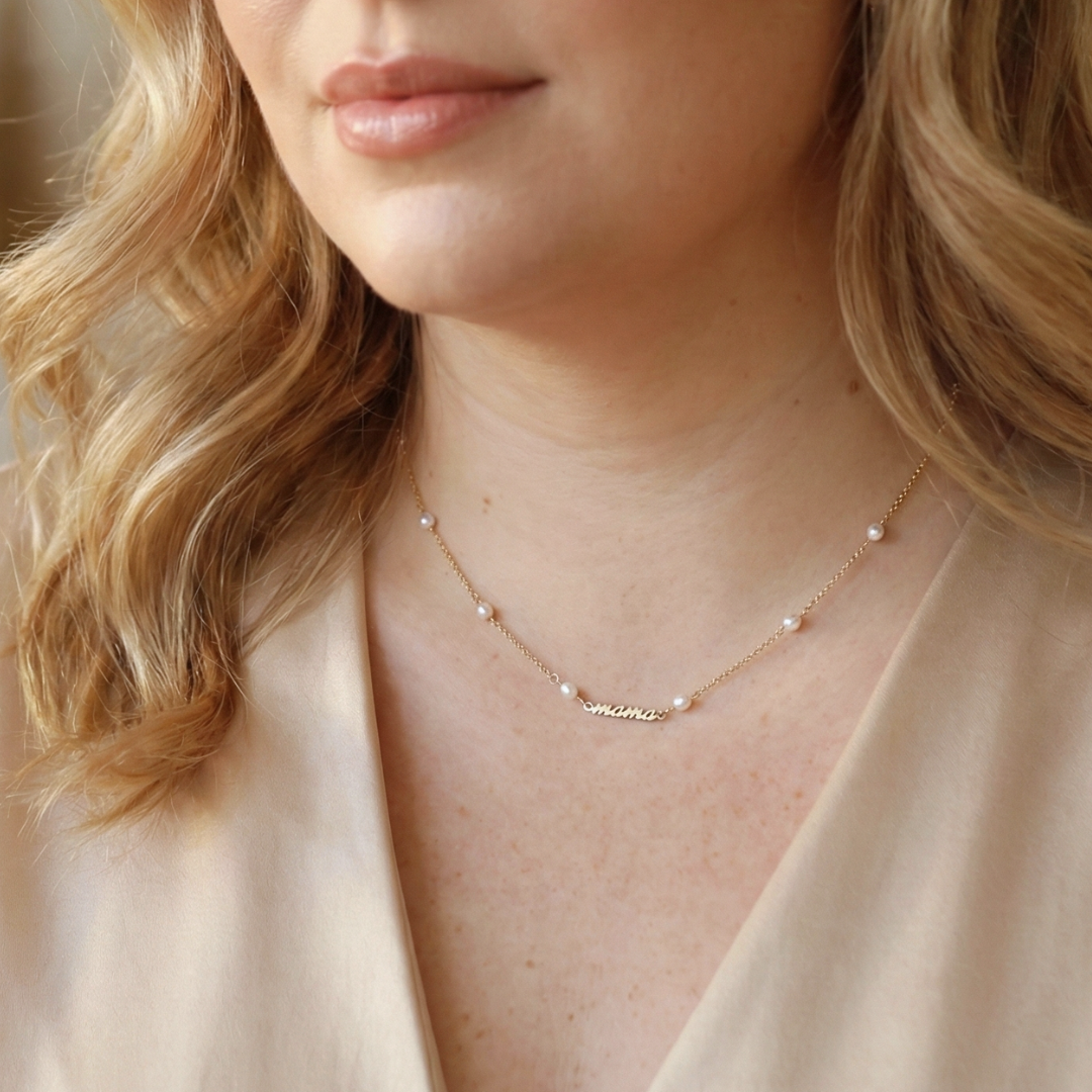Mama Pearl Chain Necklace