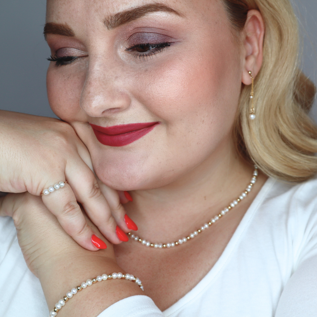 Ruby - Round Pearls & Beads