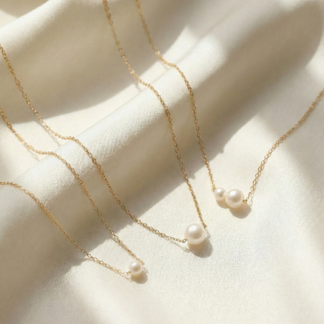 Ivy Small Single Round Pearl Necklace