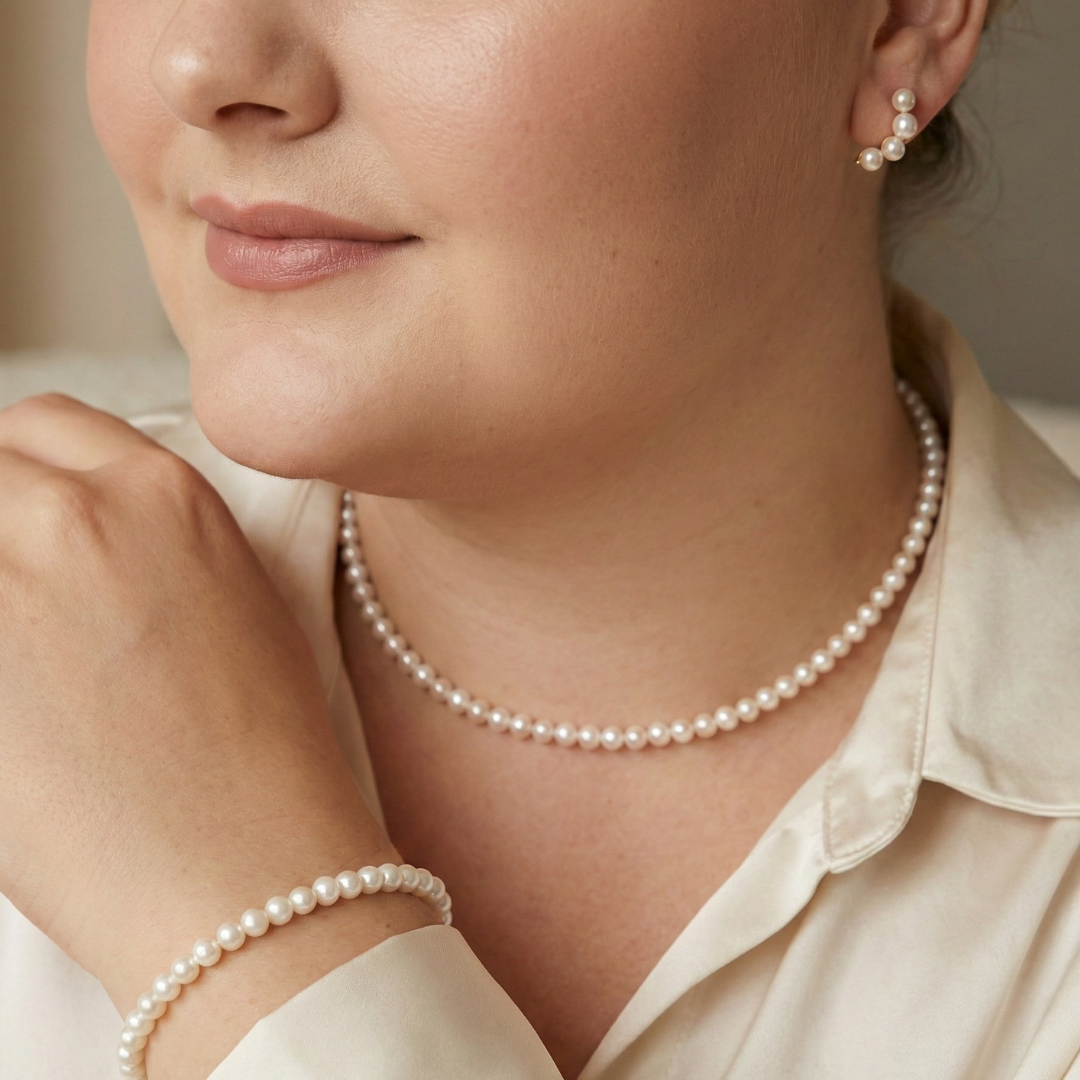 Catherine Classic Round Pearl Necklace
