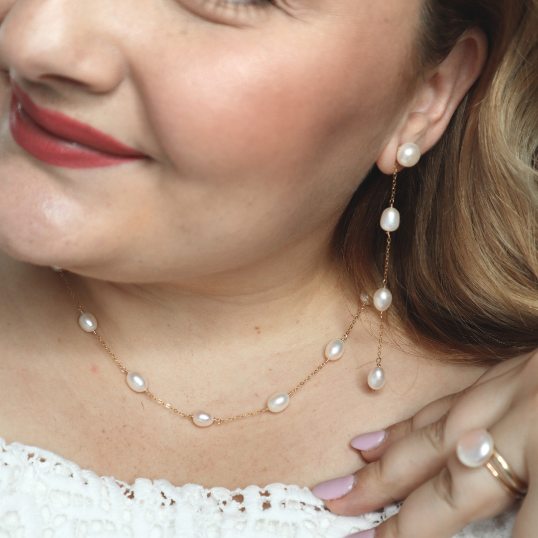 Maria Pearl Chain Necklace