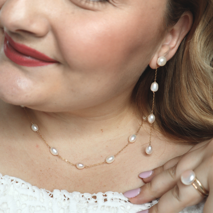 Maria Pearl Chain Necklace