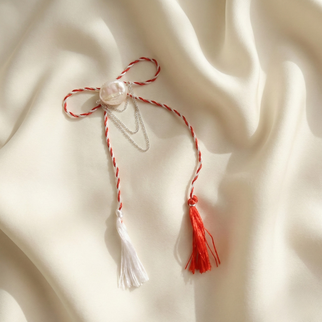 Charlotte Pearl Chain Brooch