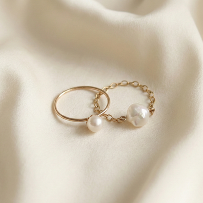 Ariel Round Pearl Ring