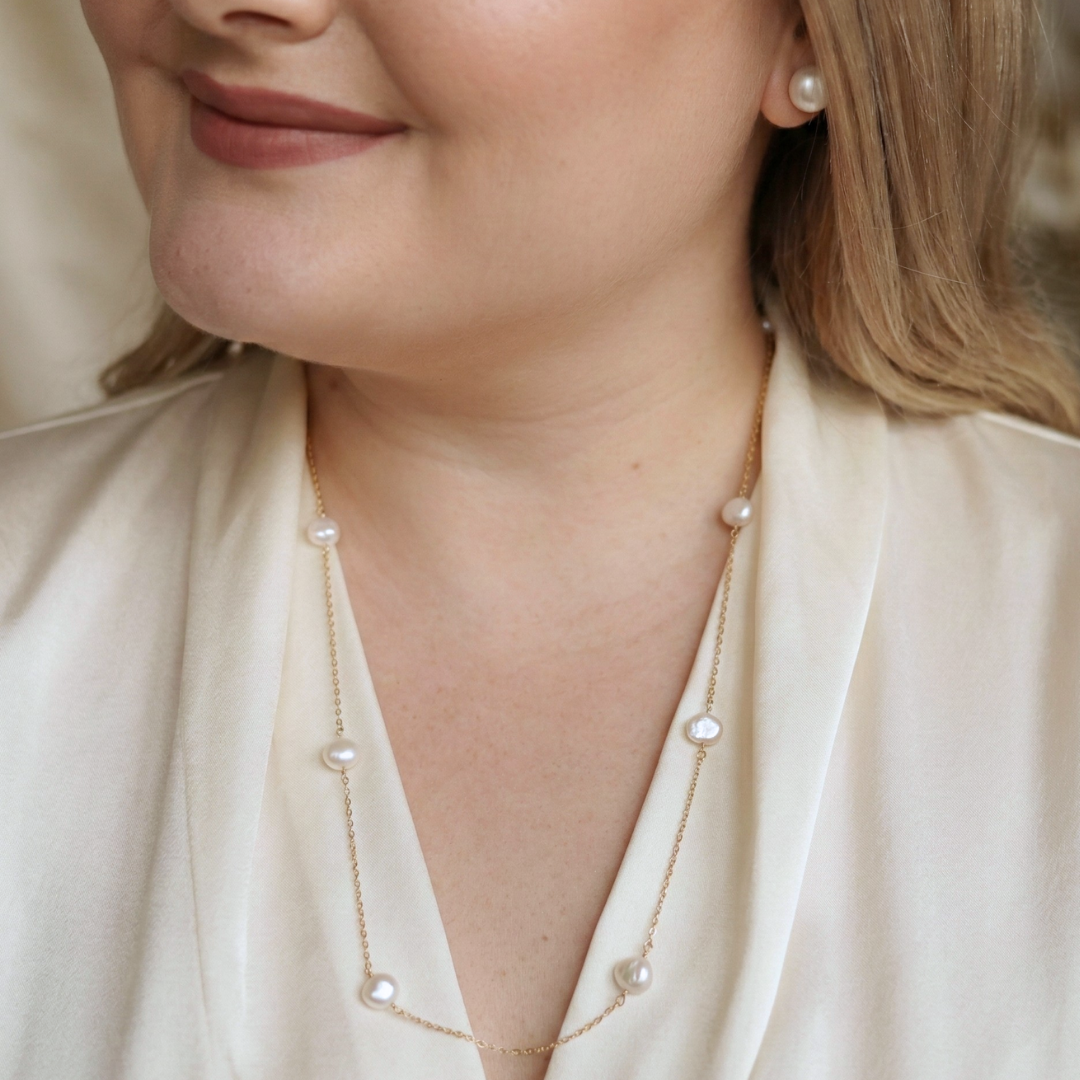 Luna Baroque Pearls Longline Necklace