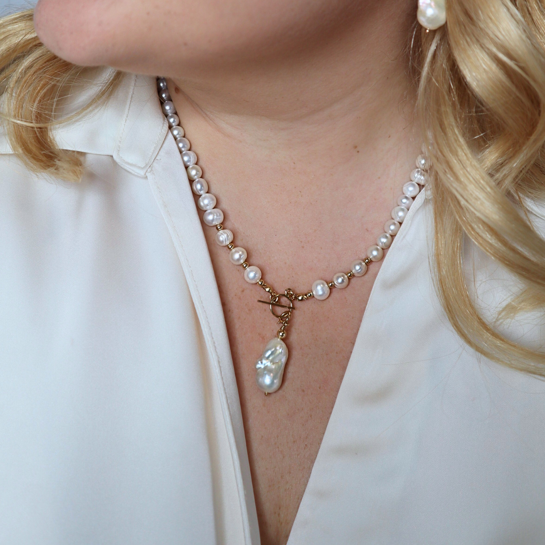 Seraphine Baroque Pearl Charm with Clasp