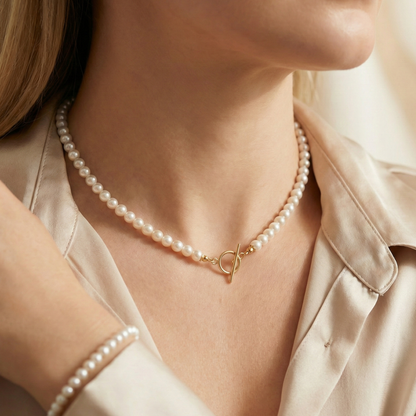 Catherine Classic Round Pearl Necklace