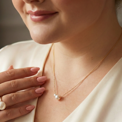 Mia Double Round Pearl Necklace