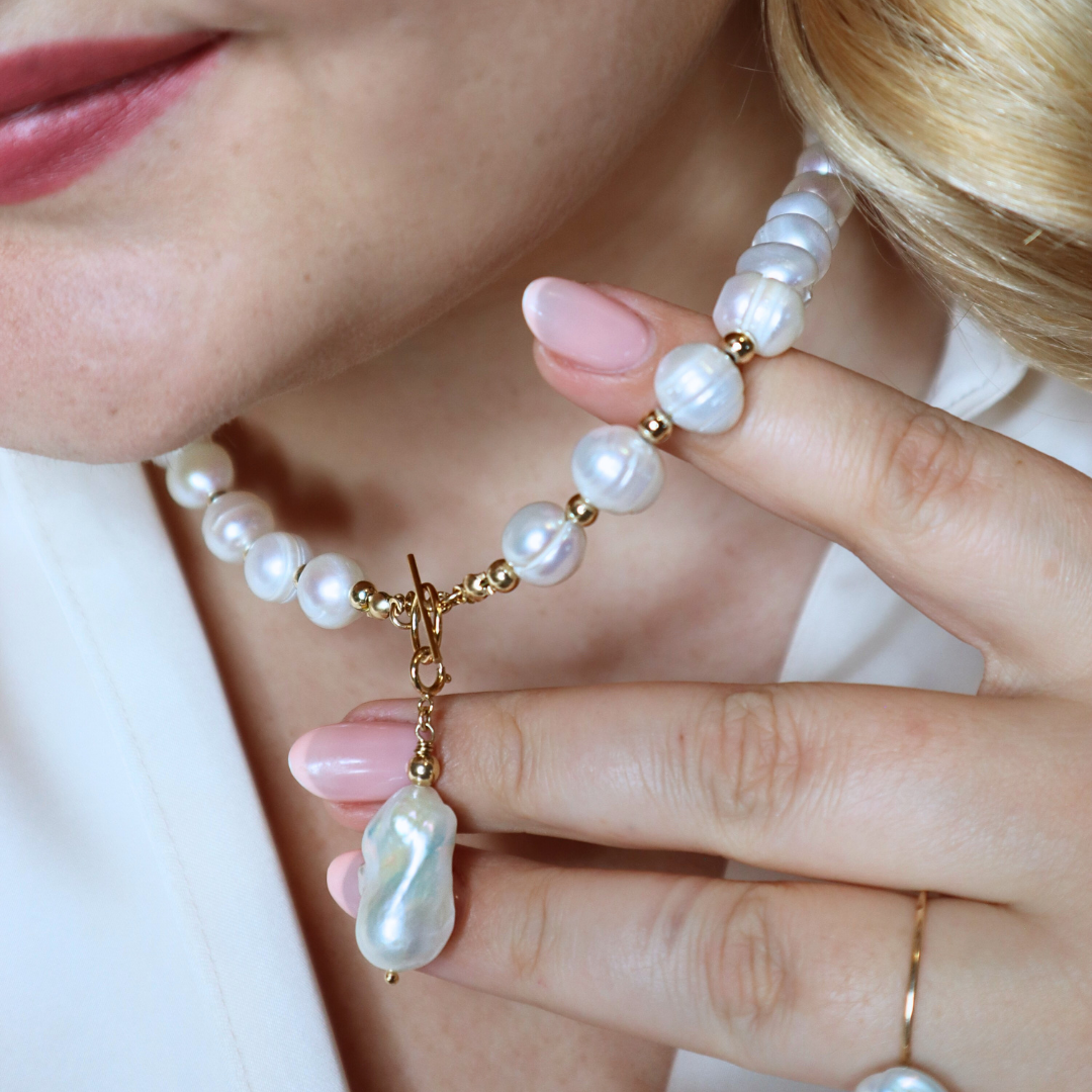 Seraphine Baroque Pearl Charm with Clasp