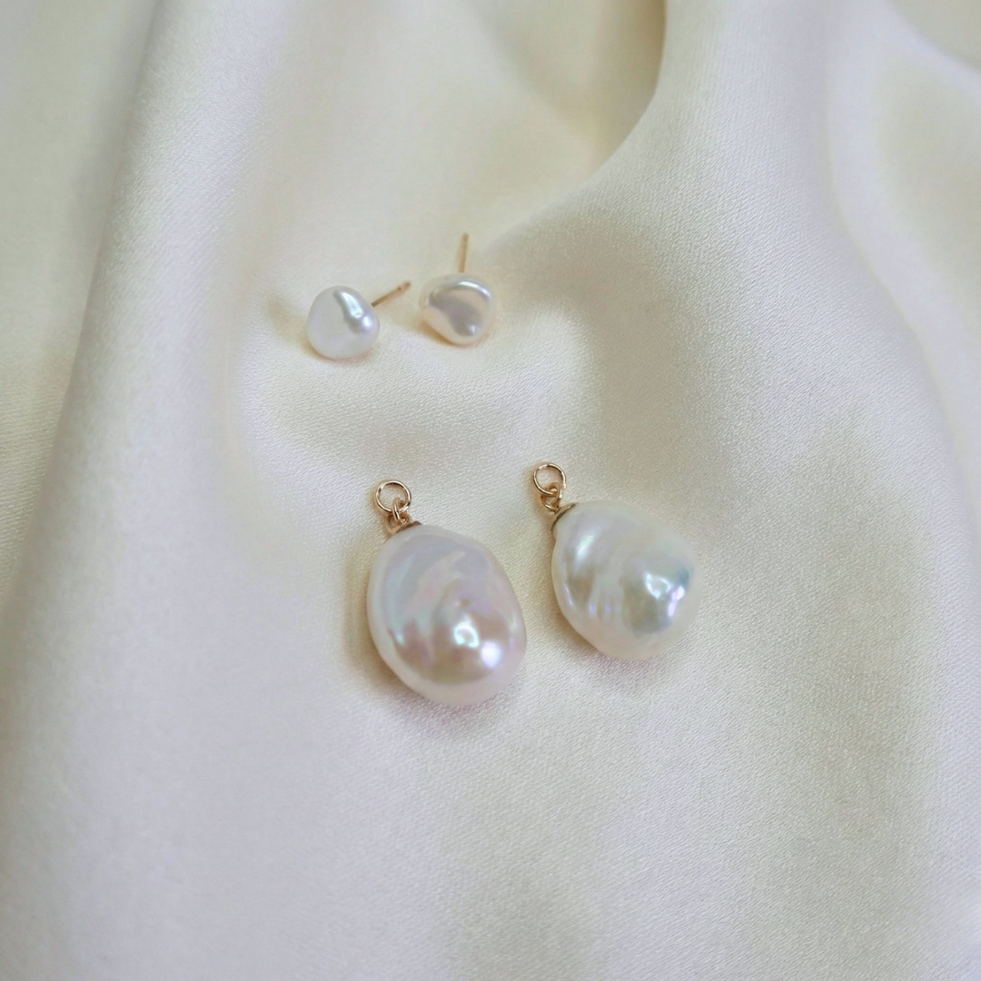 Seraphine 3 in 1 Convertible Baroque Pearl Drop Earrings
