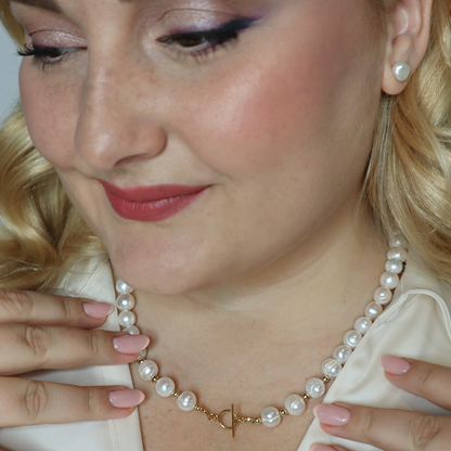 Seraphine Large Irregular Oval Pearl Necklace