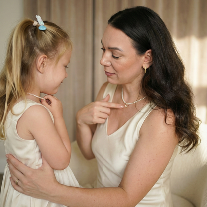Timeless Bond Pearl Necklace with Personalised Heart Charm