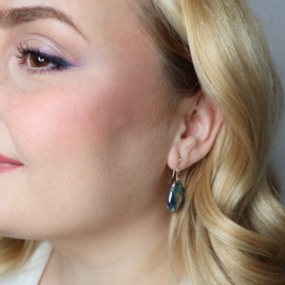 Celeste Black Baroque Pearl Drop Earrings