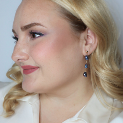Elara Black Pearl Drop Earrings