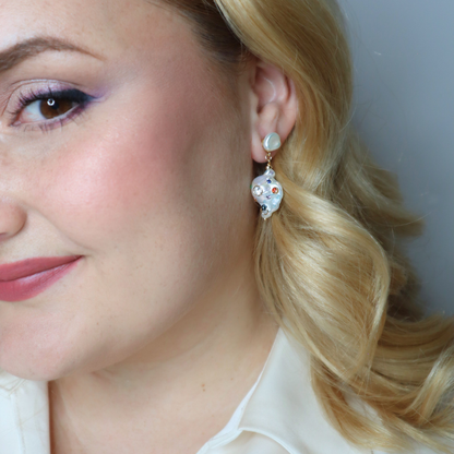 Gemma 3 in 1 Convertible Baroque Pearl Earrings