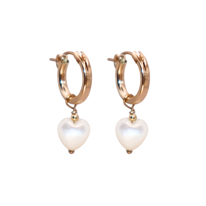 Lorelai Heart Hoop Earrings