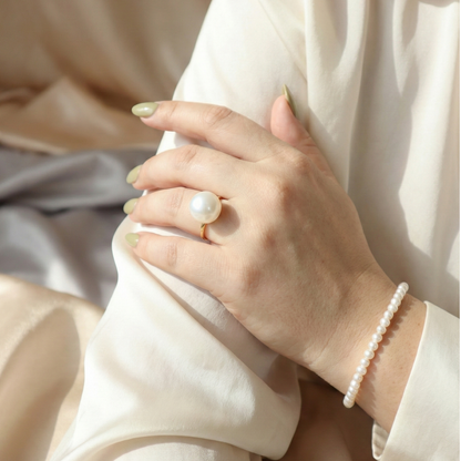 Gabrielle Large Solitaire Pearl Ring