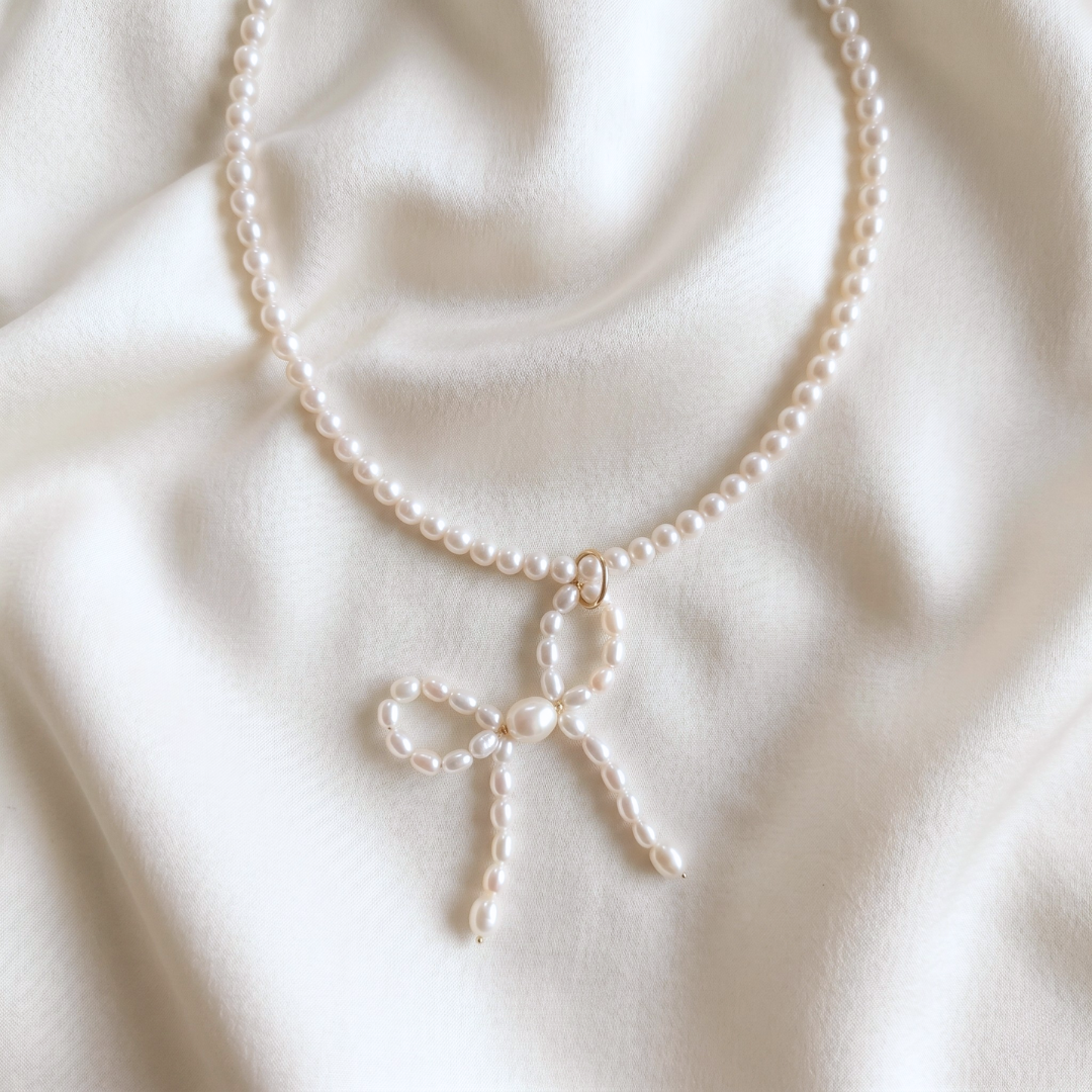Lottie Pearl Bow Charm