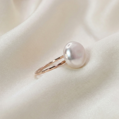 Maya Coin Pearl Ring