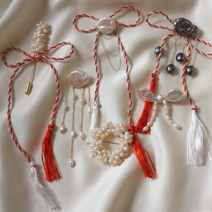 Blossom Stick Pearl Brooch