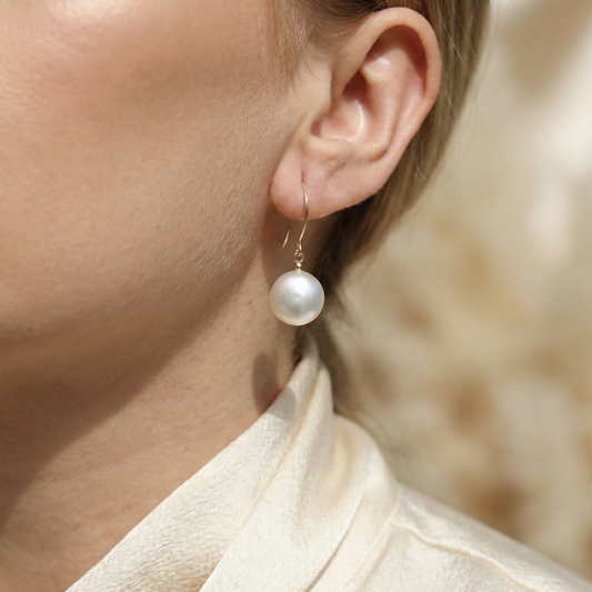 Maya Coin Pearl Earrings